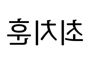 KPOP TOO(티오오、ティーオーオー) 치훈 (チフン) プリント用応援ボード型紙、うちわ型紙　韓国語/ハングル文字型紙 左右反転