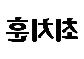 KPOP TOO(티오오、ティーオーオー) 치훈 (チフン) コンサート用　応援ボード・うちわ　韓国語/ハングル文字型紙 左右反転