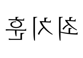 KPOP TOO(티오오、ティーオーオー) 치훈 (チフン) 応援ボード・うちわ　韓国語/ハングル文字型紙 左右反転