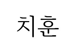 KPOP TOO(티오오、ティーオーオー) 치훈 (チフン) 応援ボード・うちわ　韓国語/ハングル文字型紙 通常