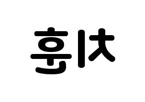 KPOP TOO(티오오、ティーオーオー) 치훈 (チフン) 応援ボード・うちわ　韓国語/ハングル文字型紙 左右反転