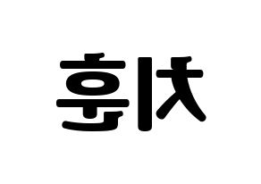 KPOP TOO(티오오、ティーオーオー) 치훈 (チフン) コンサート用　応援ボード・うちわ　韓国語/ハングル文字型紙 左右反転
