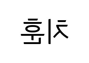 KPOP TOO(티오오、ティーオーオー) 치훈 (チフン) コンサート用　応援ボード・うちわ　韓国語/ハングル文字型紙 左右反転