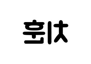 KPOP TOO(티오오、ティーオーオー) 치훈 (チェ･チフン, チフン) 応援ボード、うちわ無料型紙、応援グッズ 左右反転