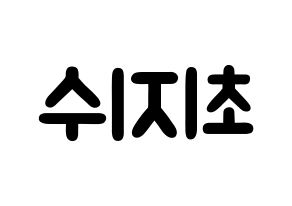 KPOP TOO(티오오、ティーオーオー) 지수 (チェ･ジス, ジス) 応援ボード、うちわ無料型紙、応援グッズ 左右反転