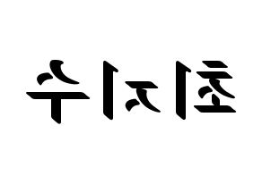 KPOP TOO(티오오、ティーオーオー) 지수 (ジス) 応援ボード ハングル 型紙  左右反転