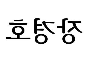 KPOP TOO(티오오、ティーオーオー) 경호 (ギョンホ) プリント用応援ボード型紙、うちわ型紙　韓国語/ハングル文字型紙 左右反転