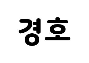 KPOP TOO(티오오、ティーオーオー) 경호 (ギョンホ) 応援ボード・うちわ　韓国語/ハングル文字型紙 通常