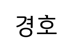 KPOP TOO(티오오、ティーオーオー) 경호 (ギョンホ) プリント用応援ボード型紙、うちわ型紙　韓国語/ハングル文字型紙 通常