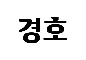 KPOP TOO(티오오、ティーオーオー) 경호 (ギョンホ) コンサート用　応援ボード・うちわ　韓国語/ハングル文字型紙 通常