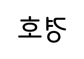 KPOP TOO(티오오、ティーオーオー) 경호 (チャン・ギョンホ, ギョンホ) 無料サイン会用、イベント会用応援ボード型紙 左右反転