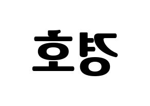 KPOP TOO(티오오、ティーオーオー) 경호 (ギョンホ) コンサート用　応援ボード・うちわ　韓国語/ハングル文字型紙 左右反転