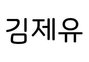 KPOP TOO(티오오、ティーオーオー) 제이유 (キム･ジェユ, ジェイユー) 無料サイン会用、イベント会用応援ボード型紙 通常