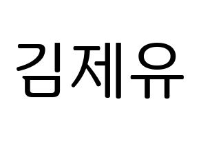 KPOP TOO(티오오、ティーオーオー) 제이유 (ジェイユー) プリント用応援ボード型紙、うちわ型紙　韓国語/ハングル文字型紙 通常