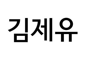 KPOP TOO(티오오、ティーオーオー) 제이유 (キム･ジェユ, ジェイユー) 無料サイン会用、イベント会用応援ボード型紙 通常