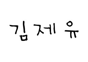 KPOP TOO(티오오、ティーオーオー) 제이유 (キム･ジェユ, ジェイユー) 無料サイン会用、イベント会用応援ボード型紙 通常