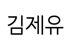 KPOP TOO(티오오、ティーオーオー) 제이유 (ジェイユー) コンサート用　応援ボード・うちわ　韓国語/ハングル文字型紙 通常