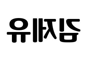 KPOP TOO(티오오、ティーオーオー) 제이유 (ジェイユー) コンサート用　応援ボード・うちわ　韓国語/ハングル文字型紙 左右反転