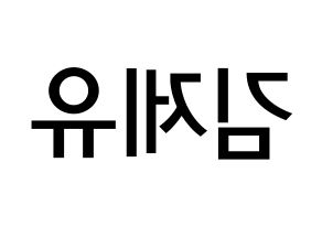 KPOP TOO(티오오、ティーオーオー) 제이유 (キム･ジェユ, ジェイユー) 無料サイン会用、イベント会用応援ボード型紙 左右反転