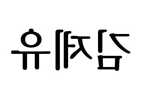 KPOP TOO(티오오、ティーオーオー) 제이유 (ジェイユー) プリント用応援ボード型紙、うちわ型紙　韓国語/ハングル文字型紙 左右反転