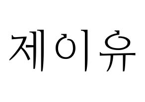 KPOP TOO(티오오、ティーオーオー) 제이유 (ジェイユー) 応援ボード・うちわ　韓国語/ハングル文字型紙 通常