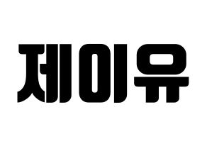 KPOP TOO(티오오、ティーオーオー) 제이유 (ジェイユー) コンサート用　応援ボード・うちわ　韓国語/ハングル文字型紙 通常