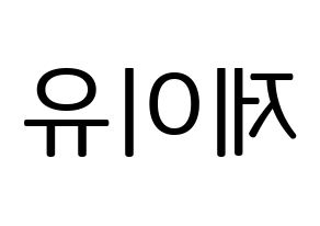 KPOP TOO(티오오、ティーオーオー) 제이유 (ジェイユー) プリント用応援ボード型紙、うちわ型紙　韓国語/ハングル文字型紙 左右反転