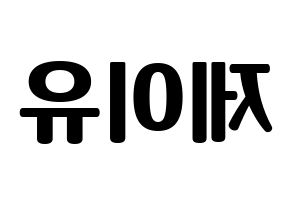 KPOP TOO(티오오、ティーオーオー) 제이유 (ジェイユー) コンサート用　応援ボード・うちわ　韓国語/ハングル文字型紙 左右反転
