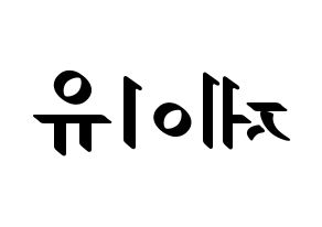 KPOP TOO(티오오、ティーオーオー) 제이유 (ジェイユー) 応援ボード ハングル 型紙  左右反転