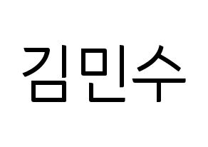 KPOP TOO(티오오、ティーオーオー) 민수 (ミンス) コンサート用　応援ボード・うちわ　韓国語/ハングル文字型紙 通常