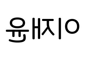 KPOP TOO(티오오、ティーオーオー) 재윤 (イ･ジェユン, ジェユン) 無料サイン会用、イベント会用応援ボード型紙 左右反転