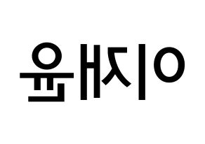 KPOP TOO(티오오、ティーオーオー) 재윤 (イ･ジェユン, ジェユン) 無料サイン会用、イベント会用応援ボード型紙 左右反転