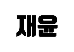 KPOP TOO(티오오、ティーオーオー) 재윤 (ジェユン) コンサート用　応援ボード・うちわ　韓国語/ハングル文字型紙 通常