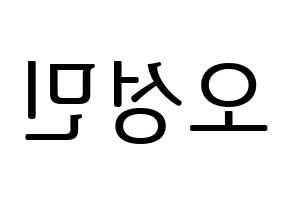 KPOP TOO(티오오、ティーオーオー) 제롬 (ジェローム) プリント用応援ボード型紙、うちわ型紙　韓国語/ハングル文字型紙 左右反転