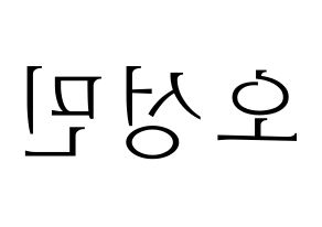 KPOP TOO(티오오、ティーオーオー) 제롬 (ジェローム) 応援ボード・うちわ　韓国語/ハングル文字型紙 左右反転