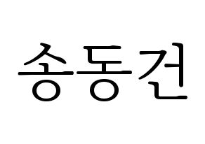 KPOP TOO(티오오、ティーオーオー) 동건 (ドンゴン) 応援ボード・うちわ　韓国語/ハングル文字型紙 通常