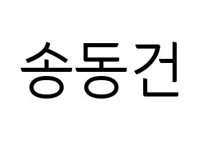 KPOP TOO(티오오、ティーオーオー) 동건 (ドンゴン) コンサート用　応援ボード・うちわ　韓国語/ハングル文字型紙 通常