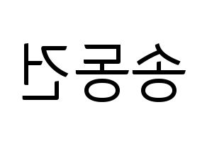 KPOP TOO(티오오、ティーオーオー) 동건 (ドンゴン) コンサート用　応援ボード・うちわ　韓国語/ハングル文字型紙 左右反転