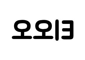 KPOP歌手 TOO(티오오、ティーオーオー) 応援ボード型紙、うちわ型紙　韓国語/ハングル文字 左右反転