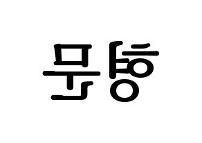 KPOP TRITOPS(트리탑스、トゥリトップス) 반형문 (ヒョンムン) プリント用応援ボード型紙、うちわ型紙　韓国語/ハングル文字型紙 左右反転