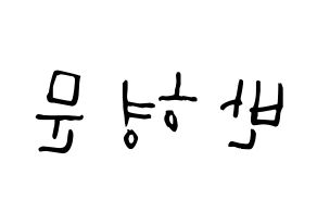 KPOP TRITOPS(트리탑스、トゥリトップス) 반형문 (バン・ヒョンムン, ヒョンムン) 無料サイン会用、イベント会用応援ボード型紙 左右反転