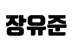 KPOP TRITOPS(트리탑스、トゥリトップス) 장유준 (ユジュン) コンサート用　応援ボード・うちわ　韓国語/ハングル文字型紙 通常