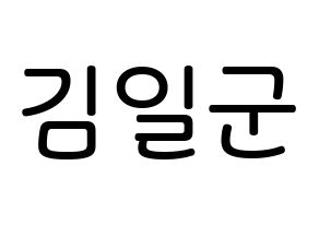 KPOP TRITOPS(트리탑스、トゥリトップス) 김일군 (キム・イルグン, イルグン) 無料サイン会用、イベント会用応援ボード型紙 通常