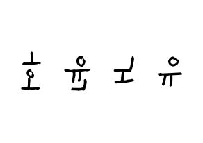 KPOP TVXQ(동방신기、東方神起) 유노윤호 (チョン・ユンホ, ユンホ) 無料サイン会用、イベント会用応援ボード型紙 左右反転