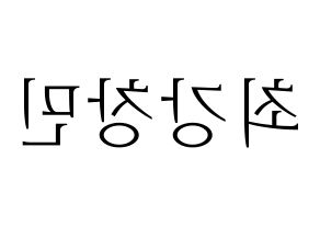 KPOP TVXQ(동방신기、東方神起) 최강창민 (チャンミン) 応援ボード・うちわ　韓国語/ハングル文字型紙 左右反転