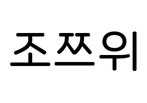 KPOP Twice(트와이스、トゥワイス) 쯔위 (チョウ・ツウィ, ツウィ) 無料サイン会用、イベント会用応援ボード型紙 通常