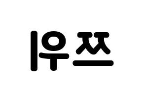 KPOP Twice(트와이스、トゥワイス) 쯔위 (ツウィ) 応援ボード・うちわ　韓国語/ハングル文字型紙 左右反転