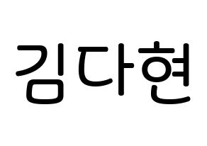 KPOP Twice(트와이스、トゥワイス) 다현 (キム・ダヒョン, ダヒョン) 無料サイン会用、イベント会用応援ボード型紙 通常