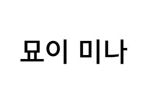 KPOP Twice(트와이스、トゥワイス) 미나 (名井 南, ミナ) 無料サイン会用、イベント会用応援ボード型紙 通常