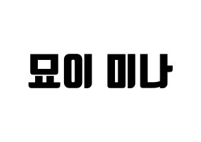 KPOP Twice(트와이스、トゥワイス) 미나 (ミナ) コンサート用　応援ボード・うちわ　韓国語/ハングル文字型紙 通常